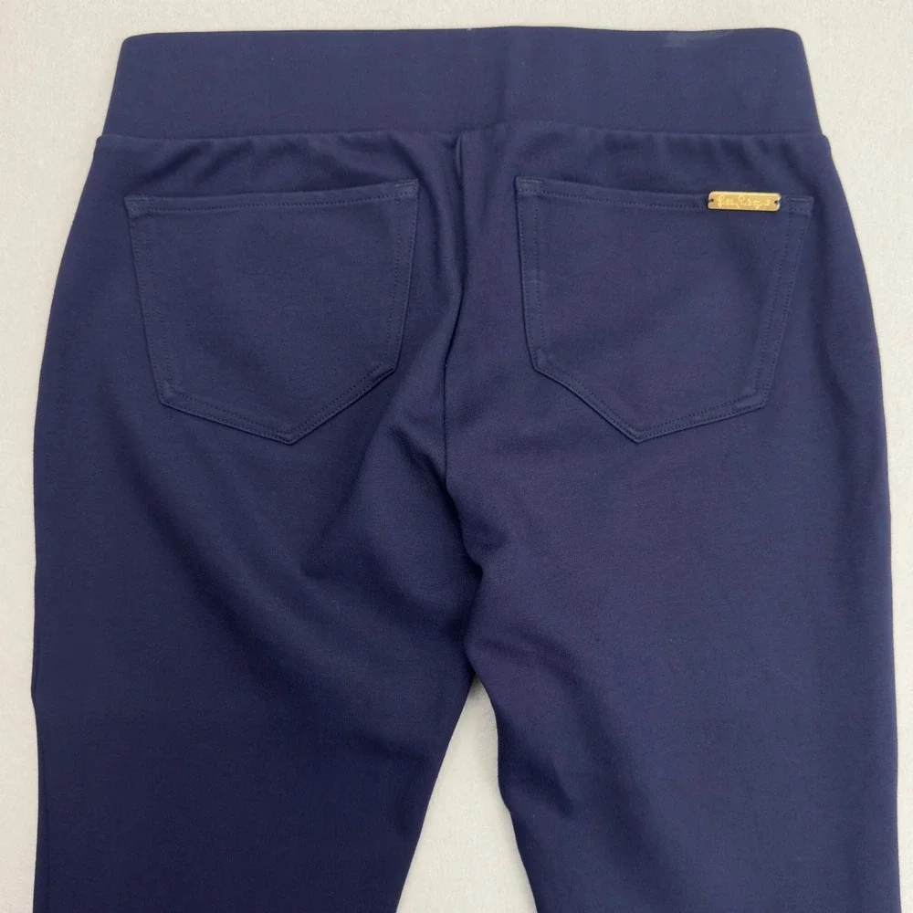 Women's Lilly Pulitzer Navy Blue Stretch Pants/Slacks. Size MED - Picture 4 of 12